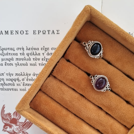 Silver rings - Amethyst