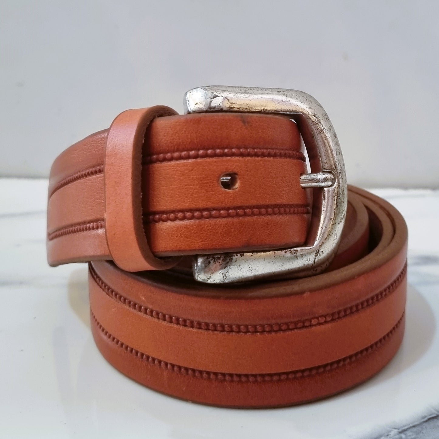 Leather belt - Lines