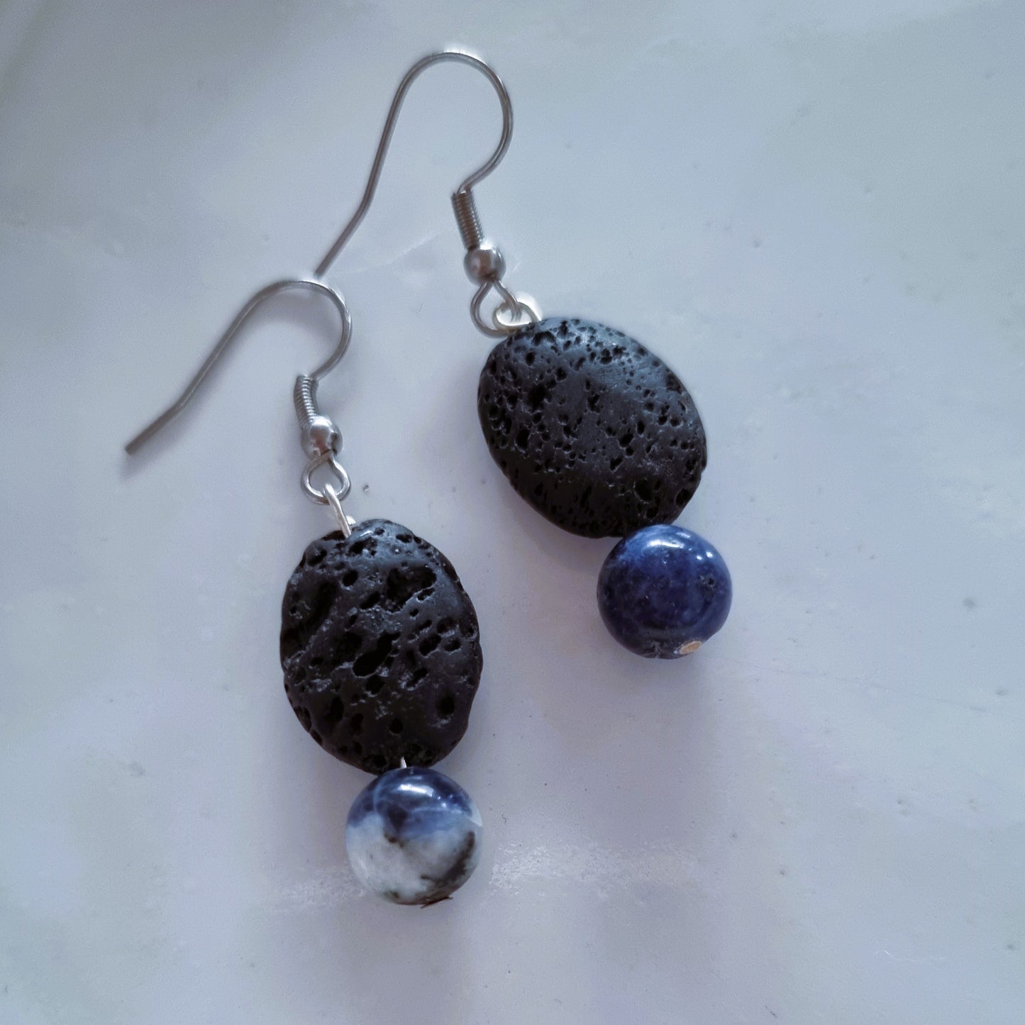 Lava stones earrings