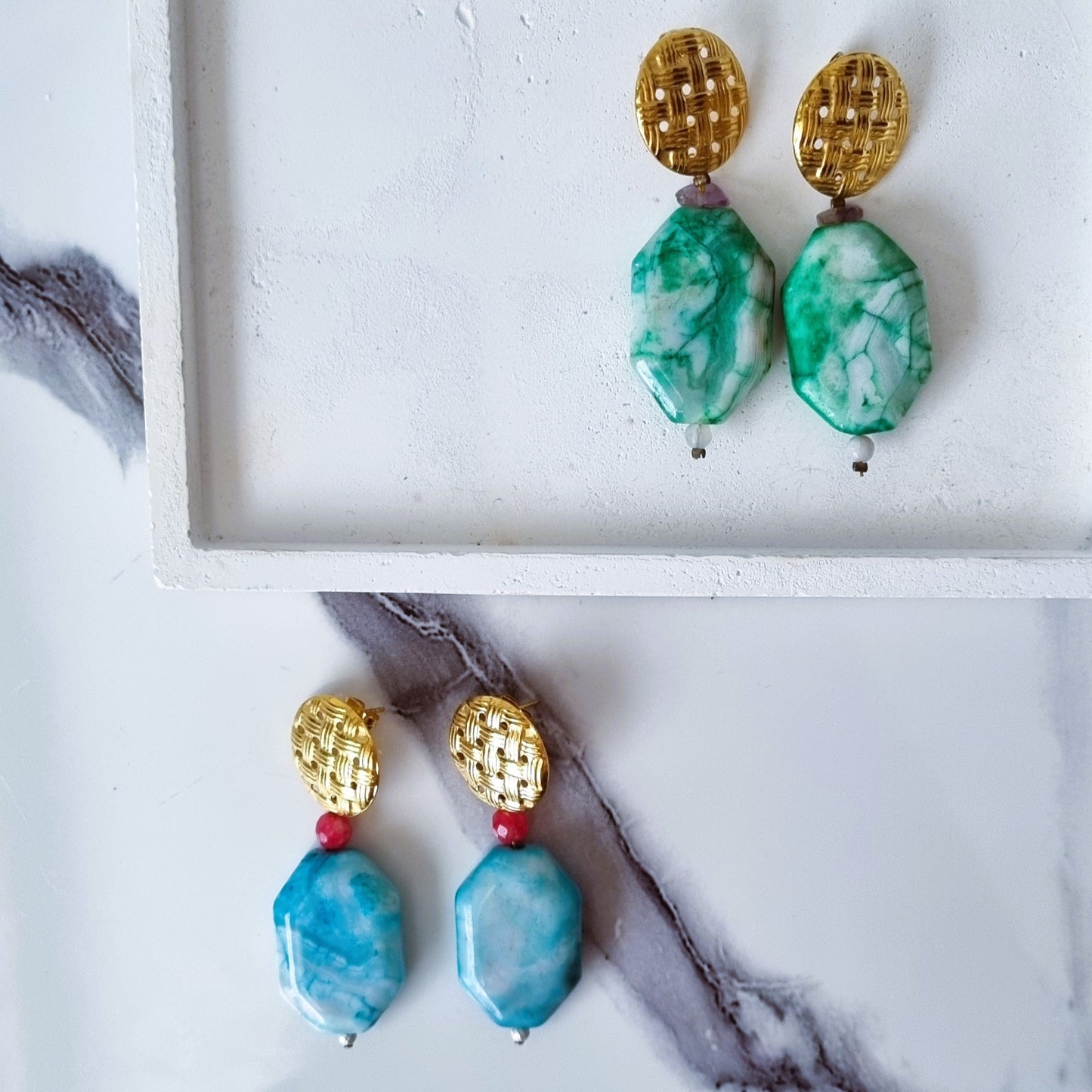 Nora earrings - green