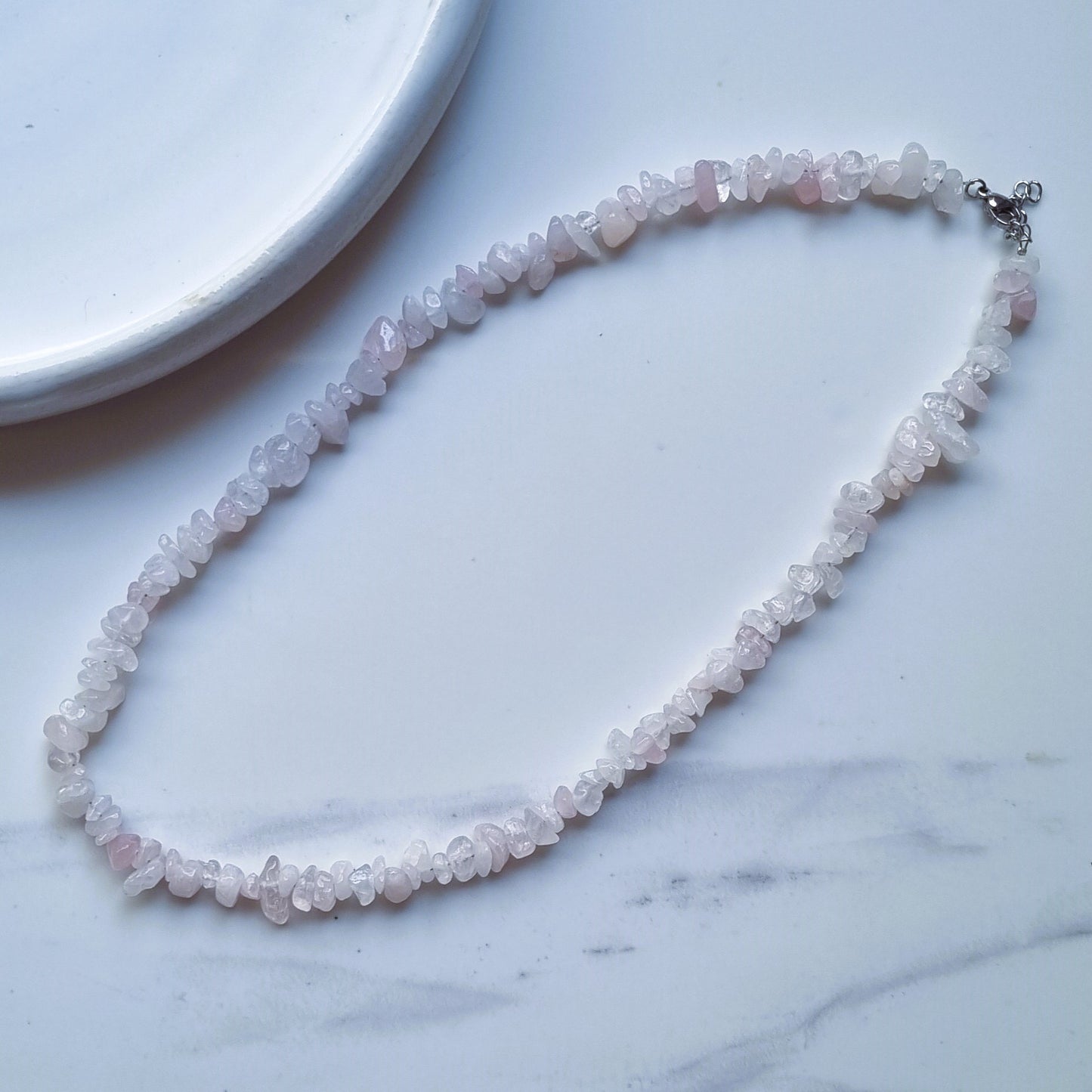 Rose quartz necklace