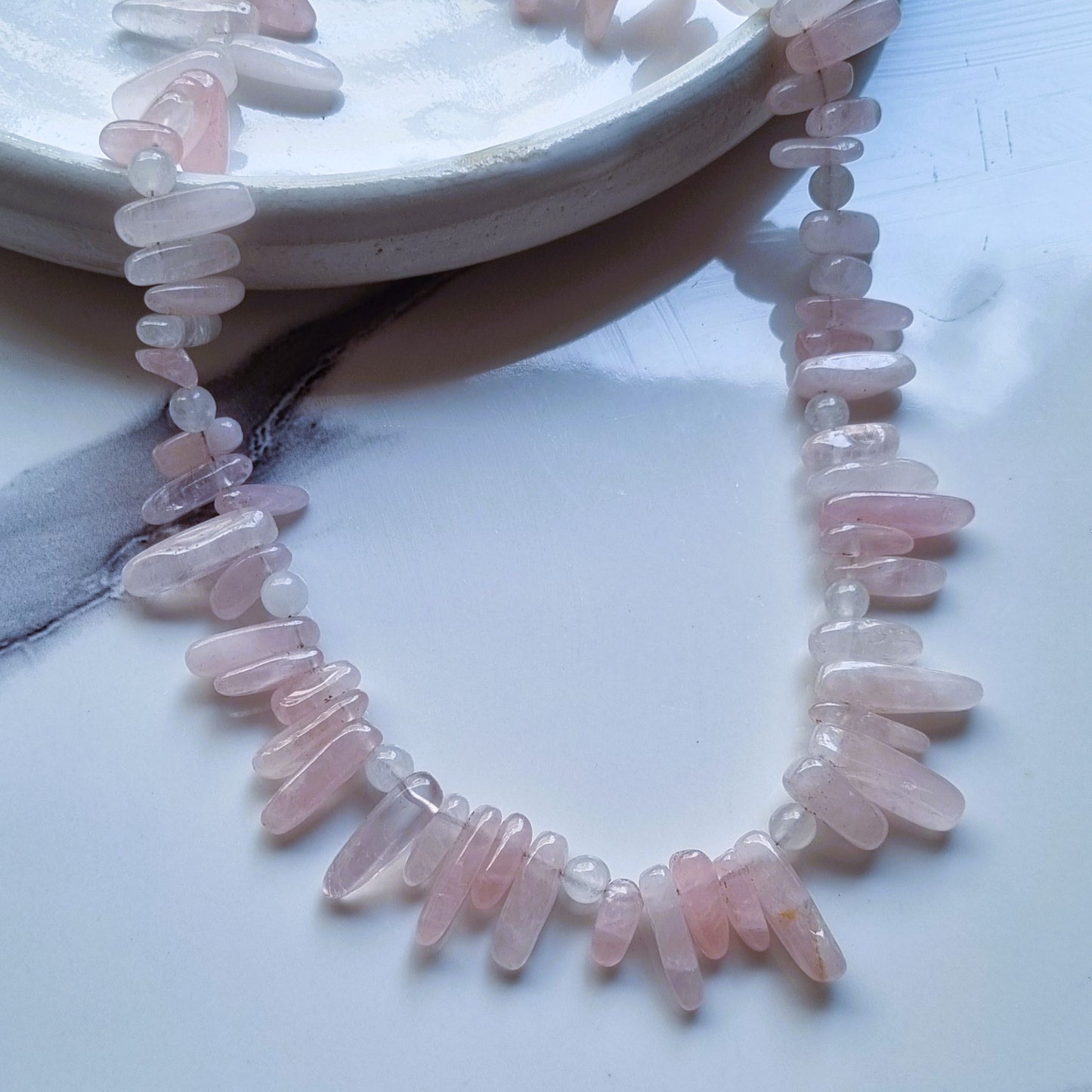 Rose quartz necklace