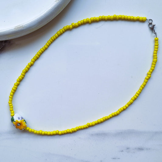 Sunflower necklace