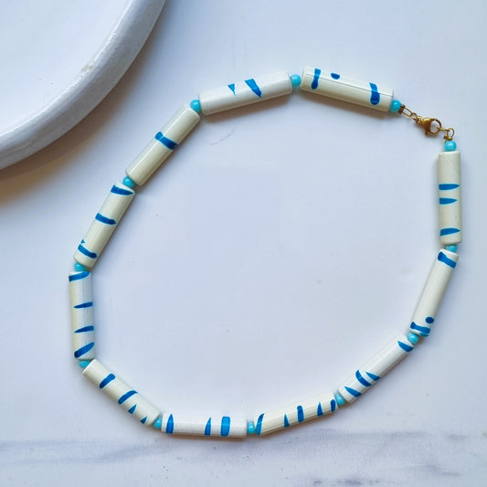 Blue n' white necklace