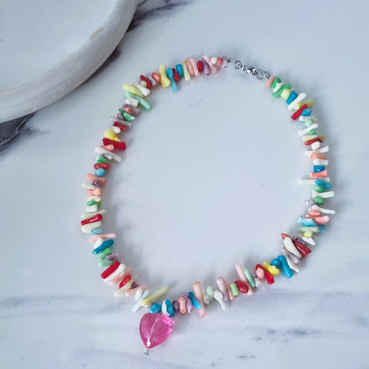 Mix corals necklace