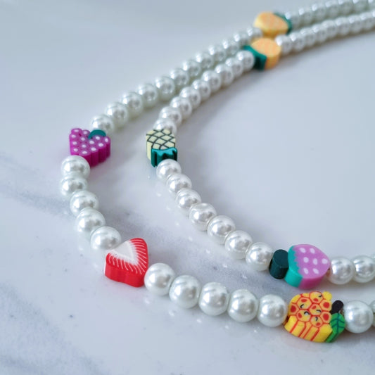 Pearls & fruit necklace