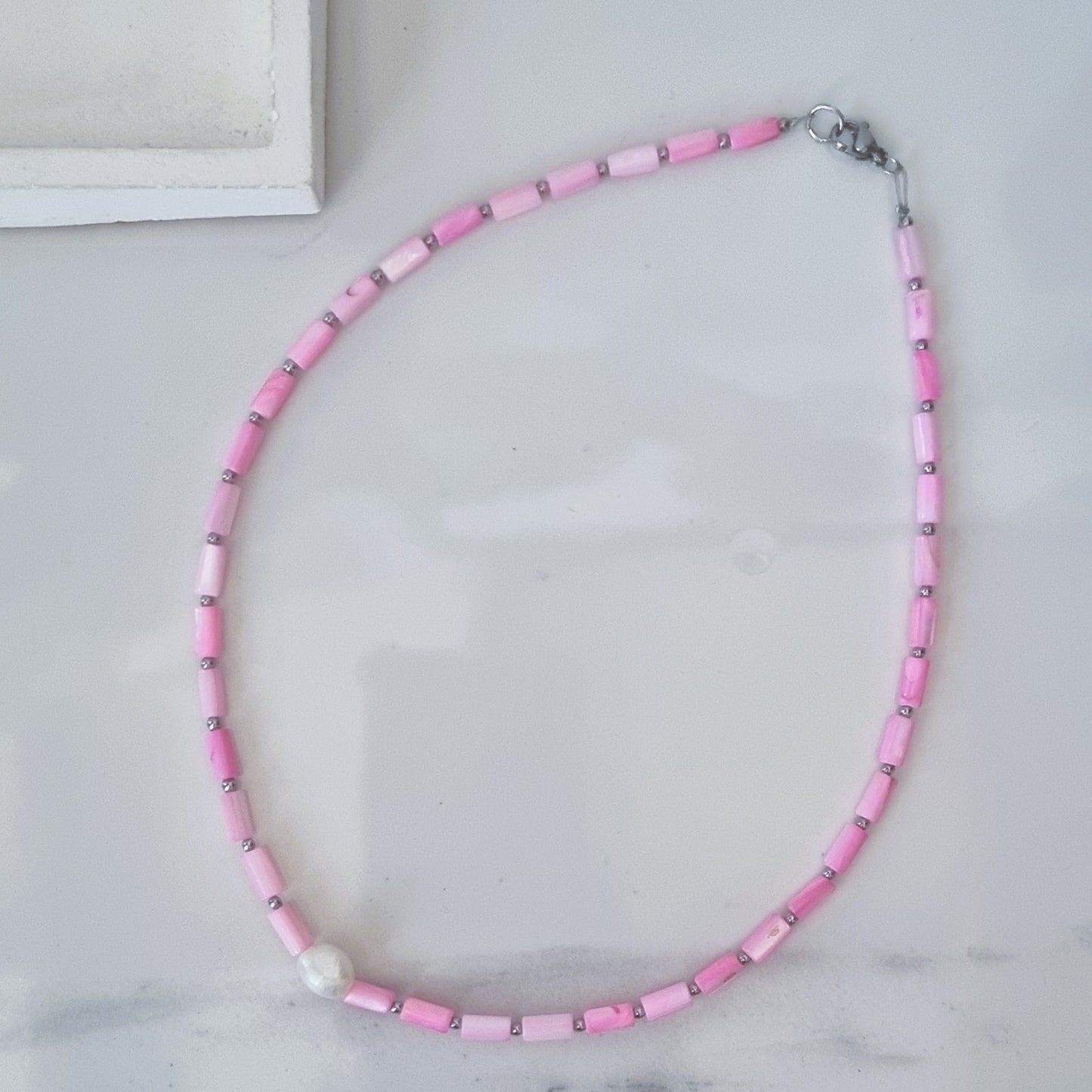 Mother of pearls in pink - Necklace