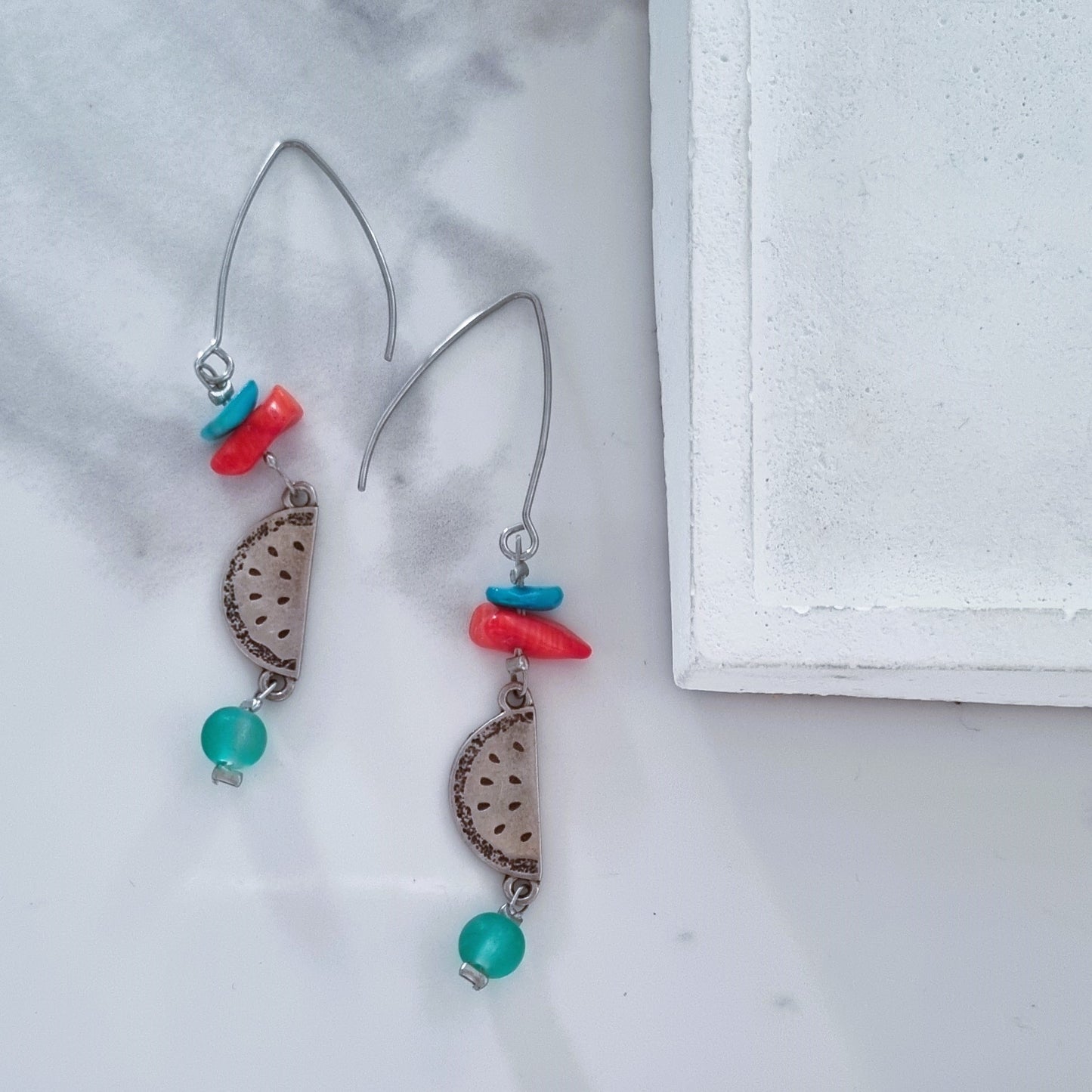 Watermelon earrings