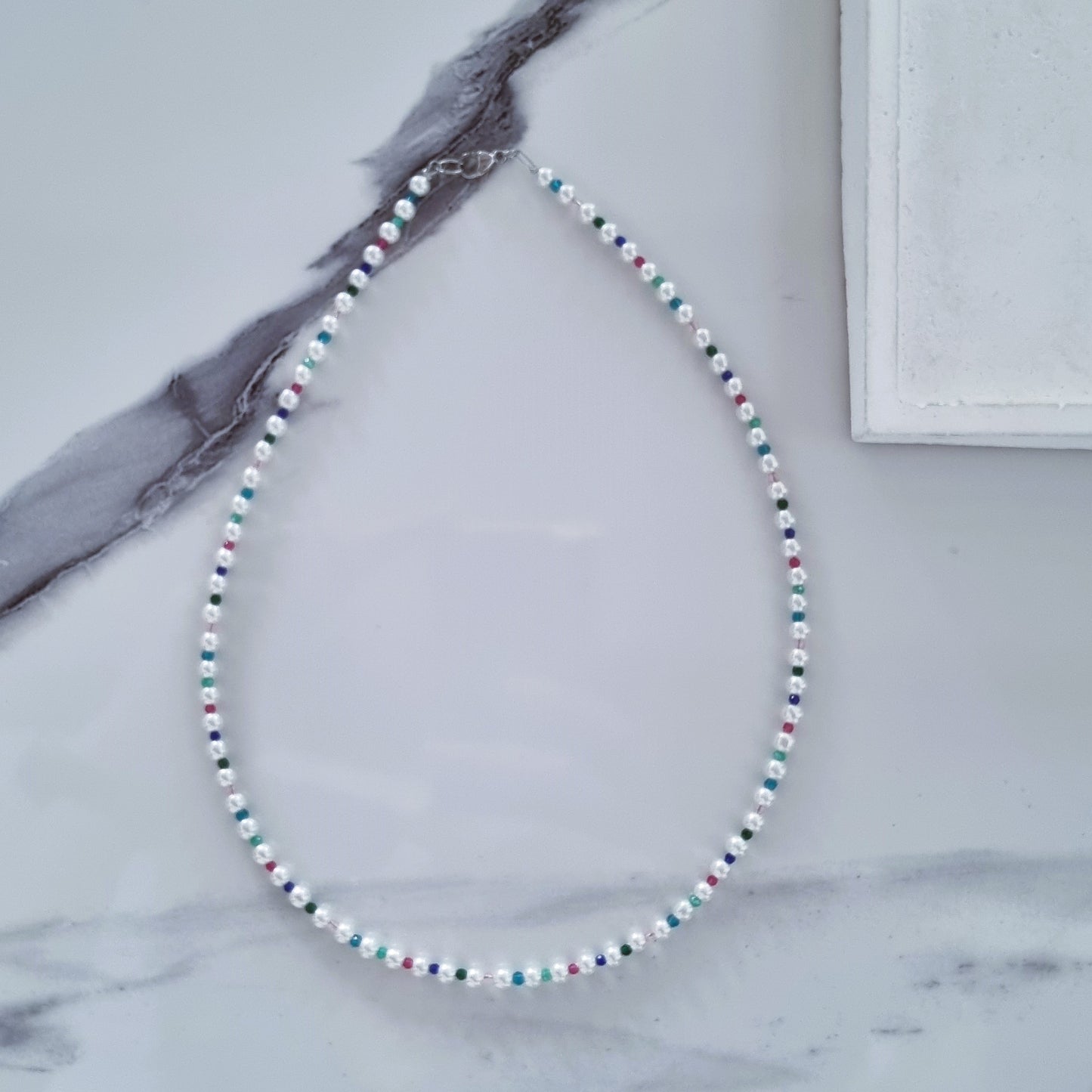 Pearl colorful necklace