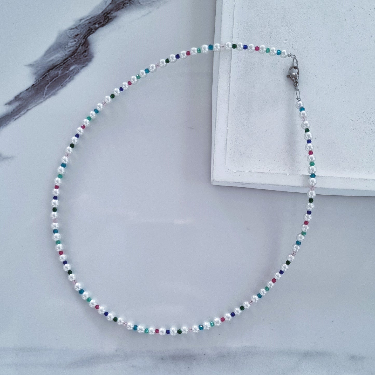 Pearl colorful necklace