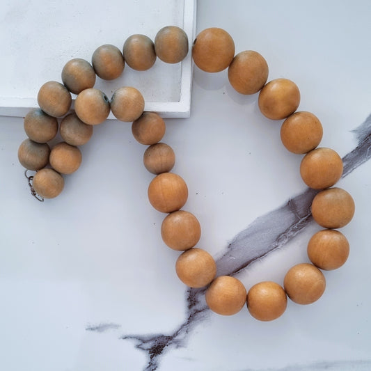 Chunky wooden necklace