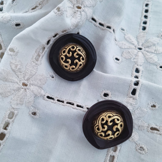 Vintage earrings - Big black