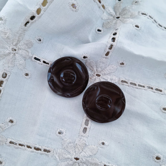 Vintage earrings - Mirroring (dark grey & grey)