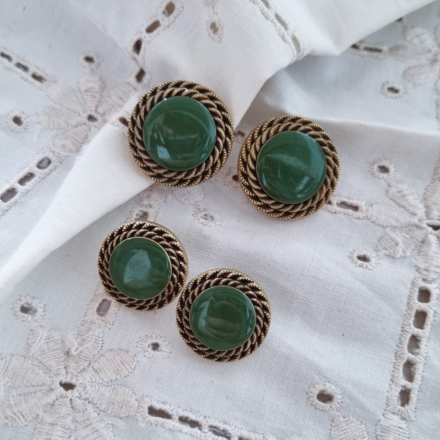 Vintage earrings Green