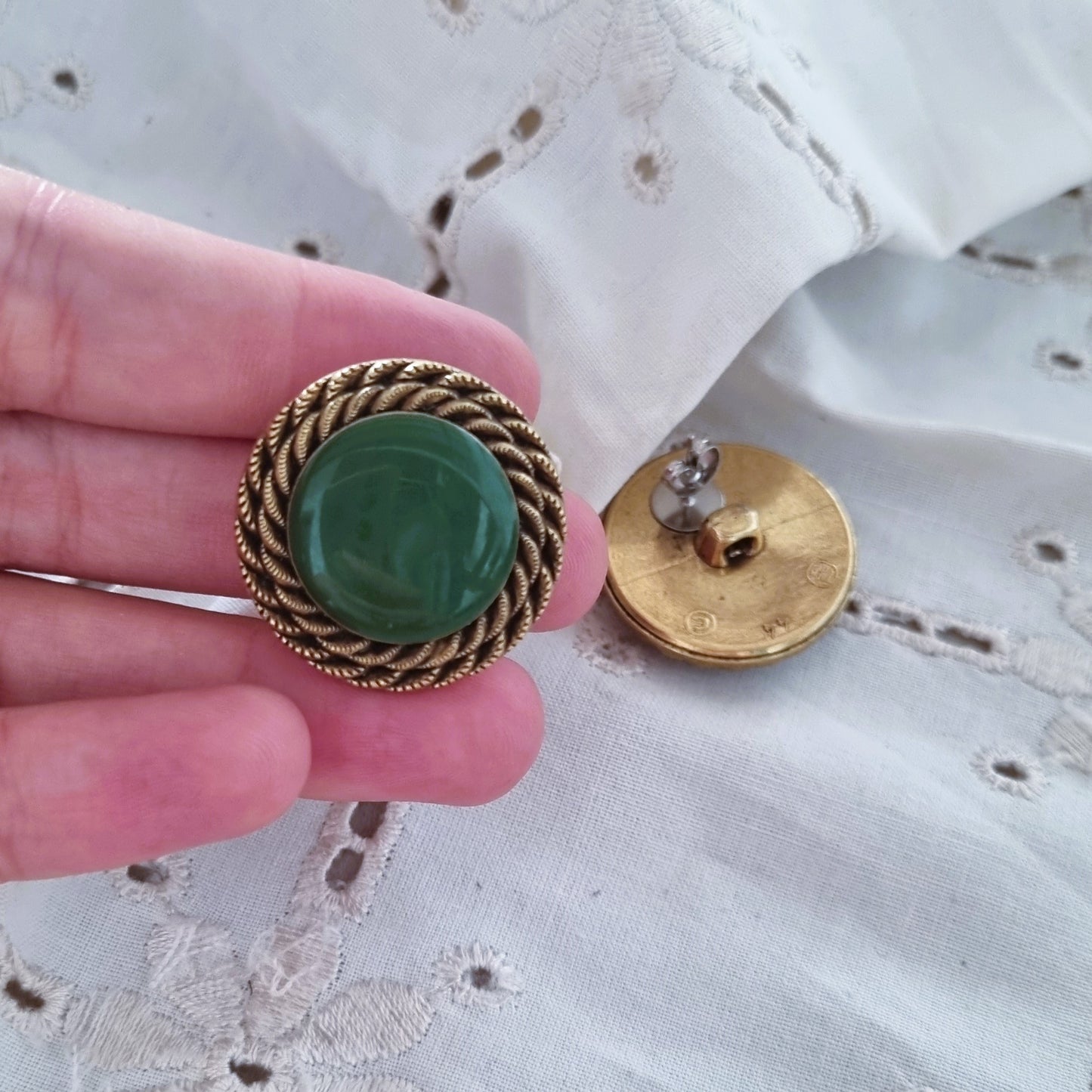 Vintage earrings Green