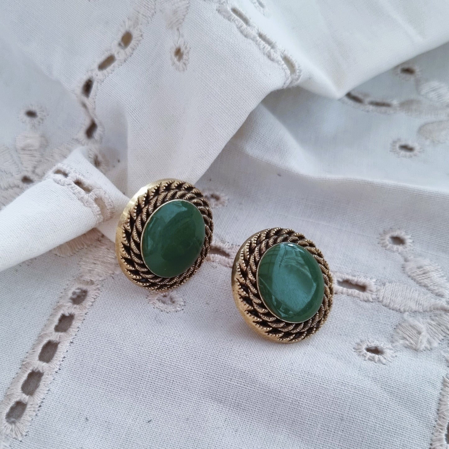 Vintage earrings Green