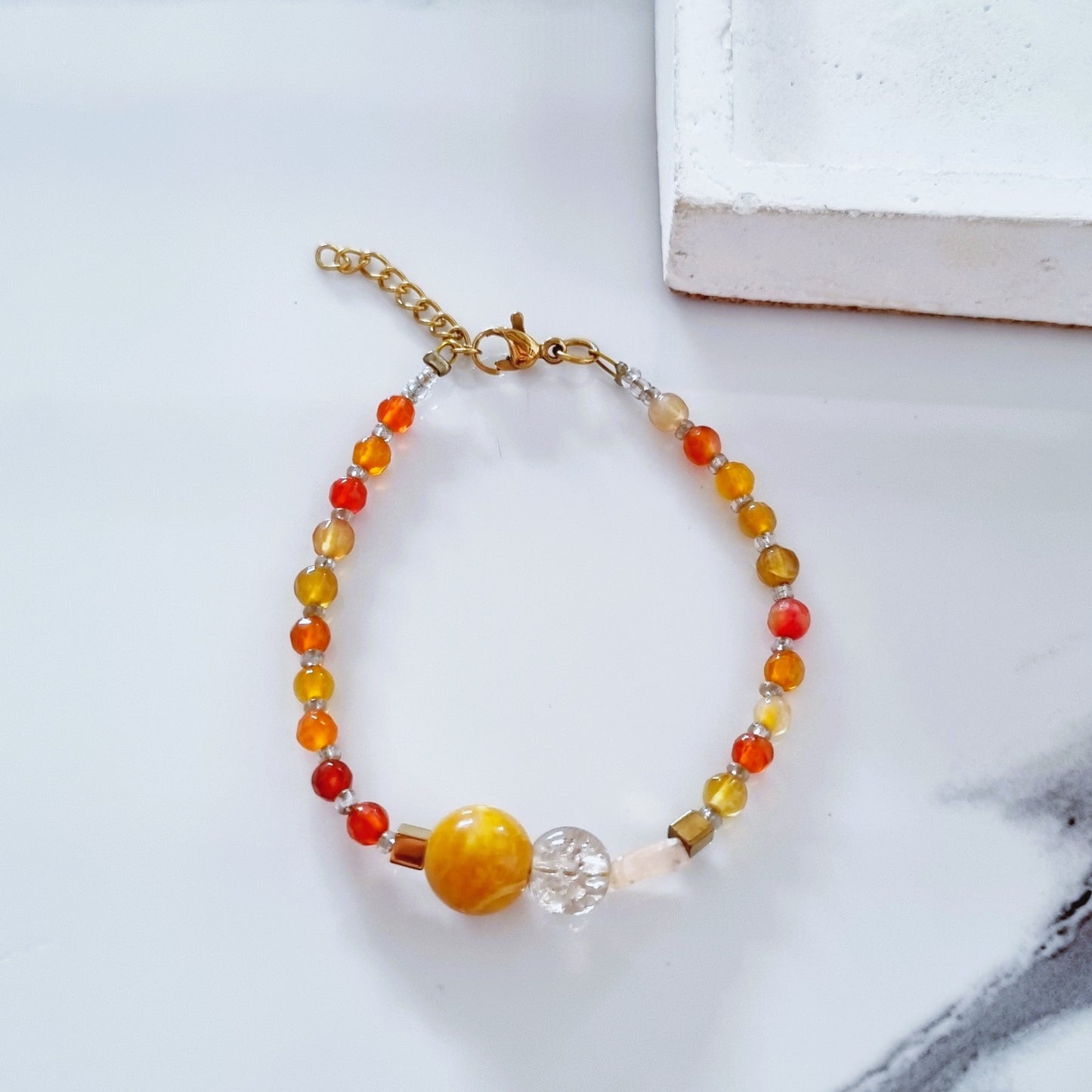 Oragne agate bracelet