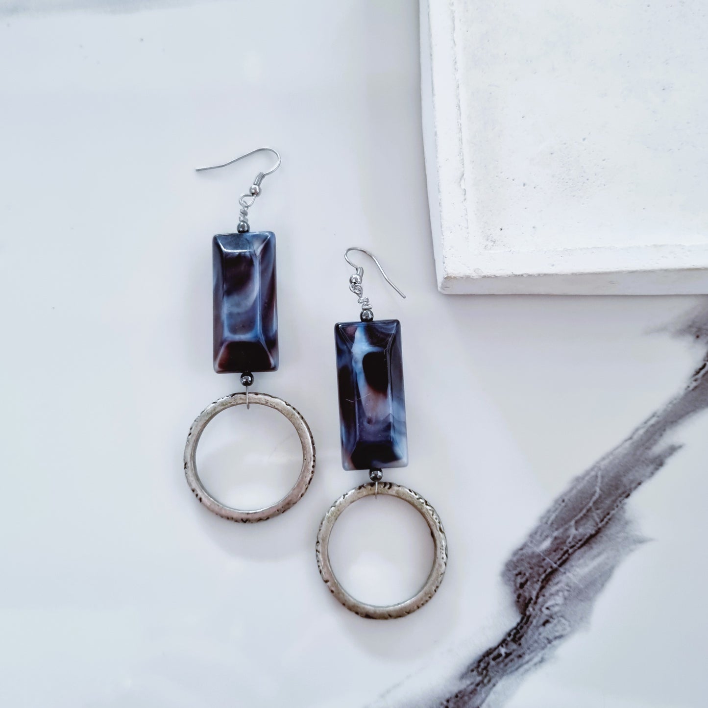 Black and vintage earrings