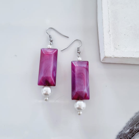 Purple earrings