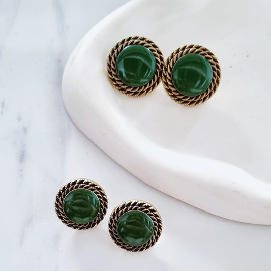 Vintage earrings Green