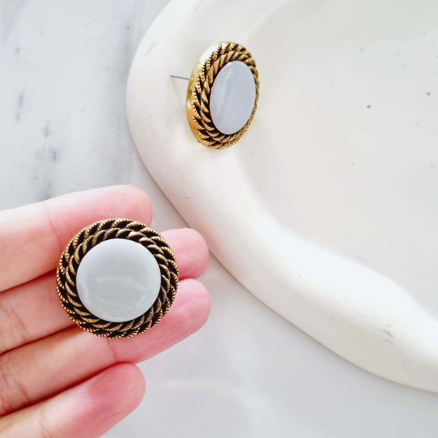 Vintage earrings - Mint