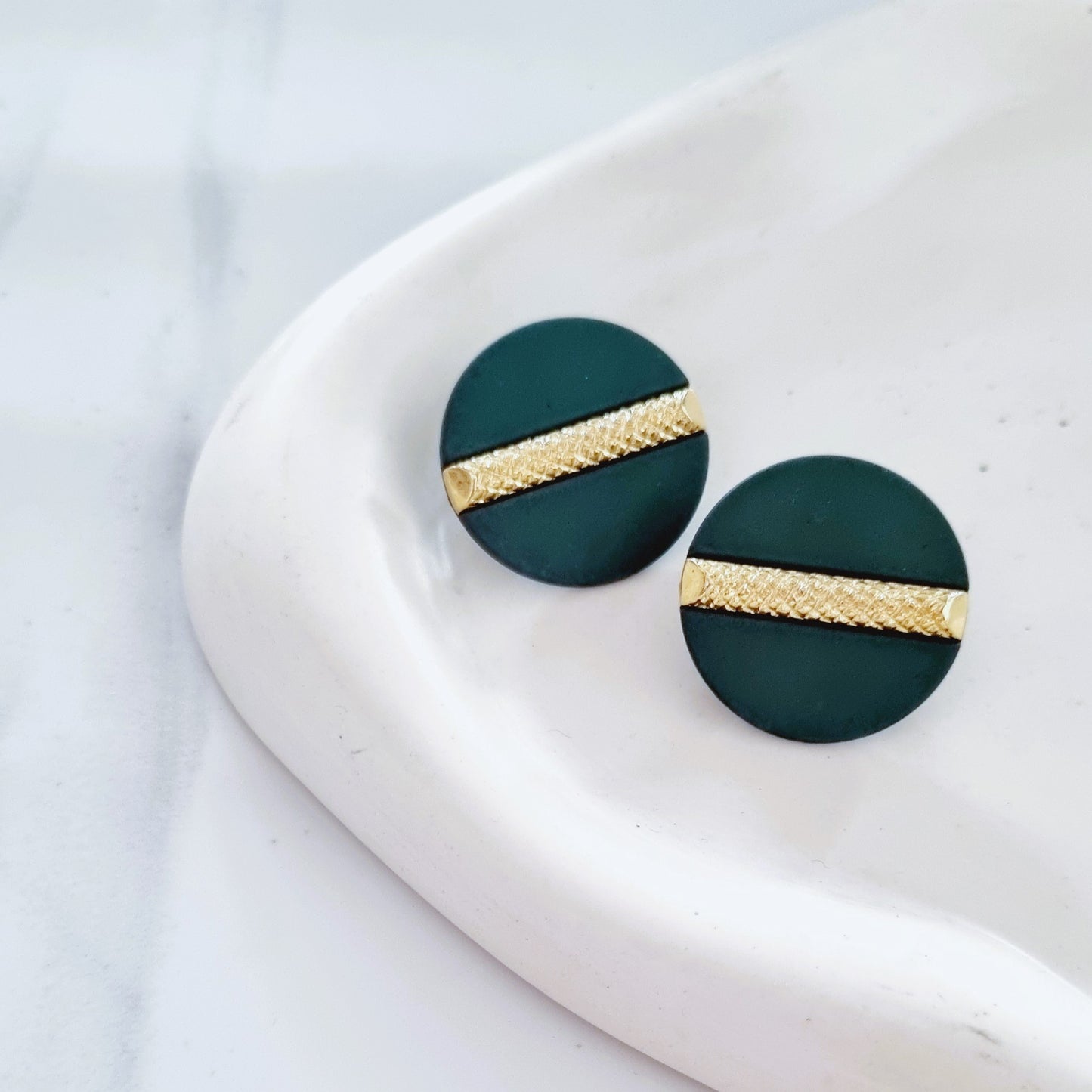 Vintage earrings - Green