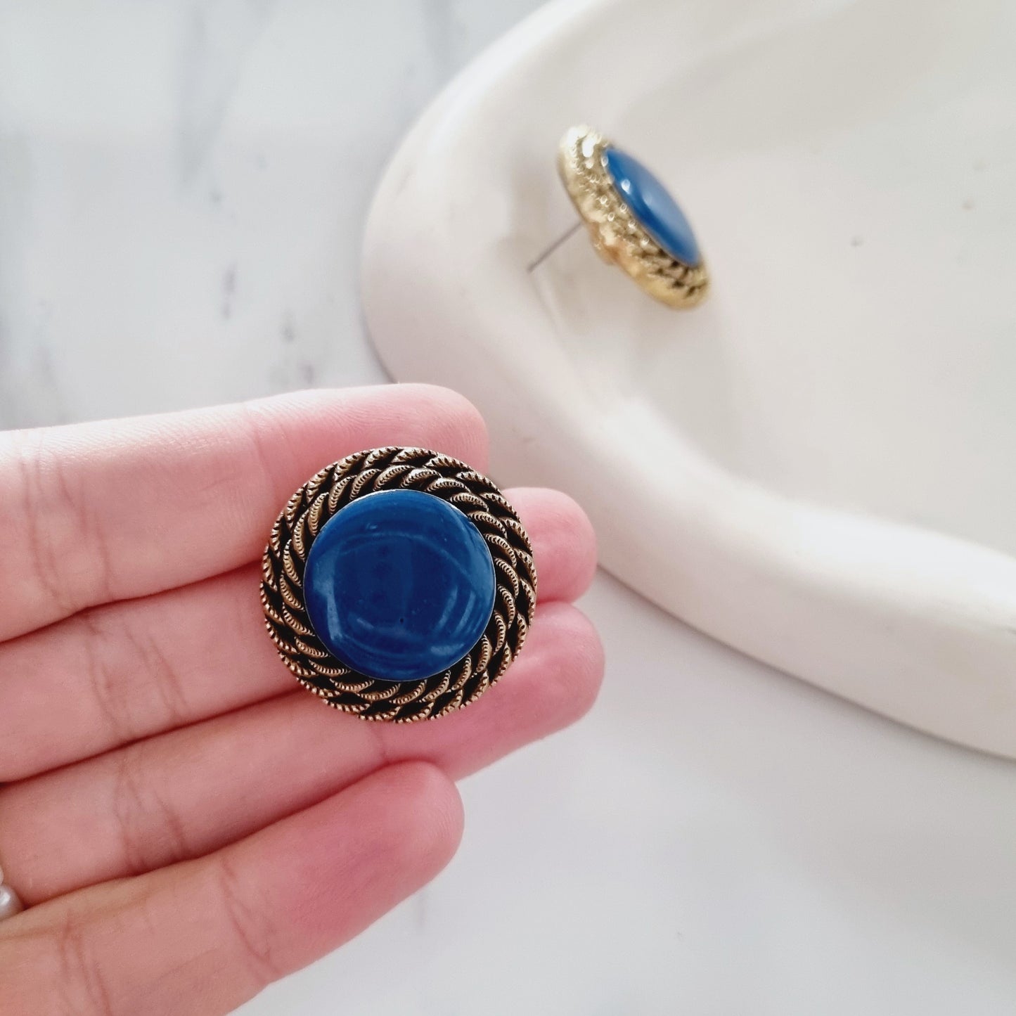 Vintage earrings - Blue