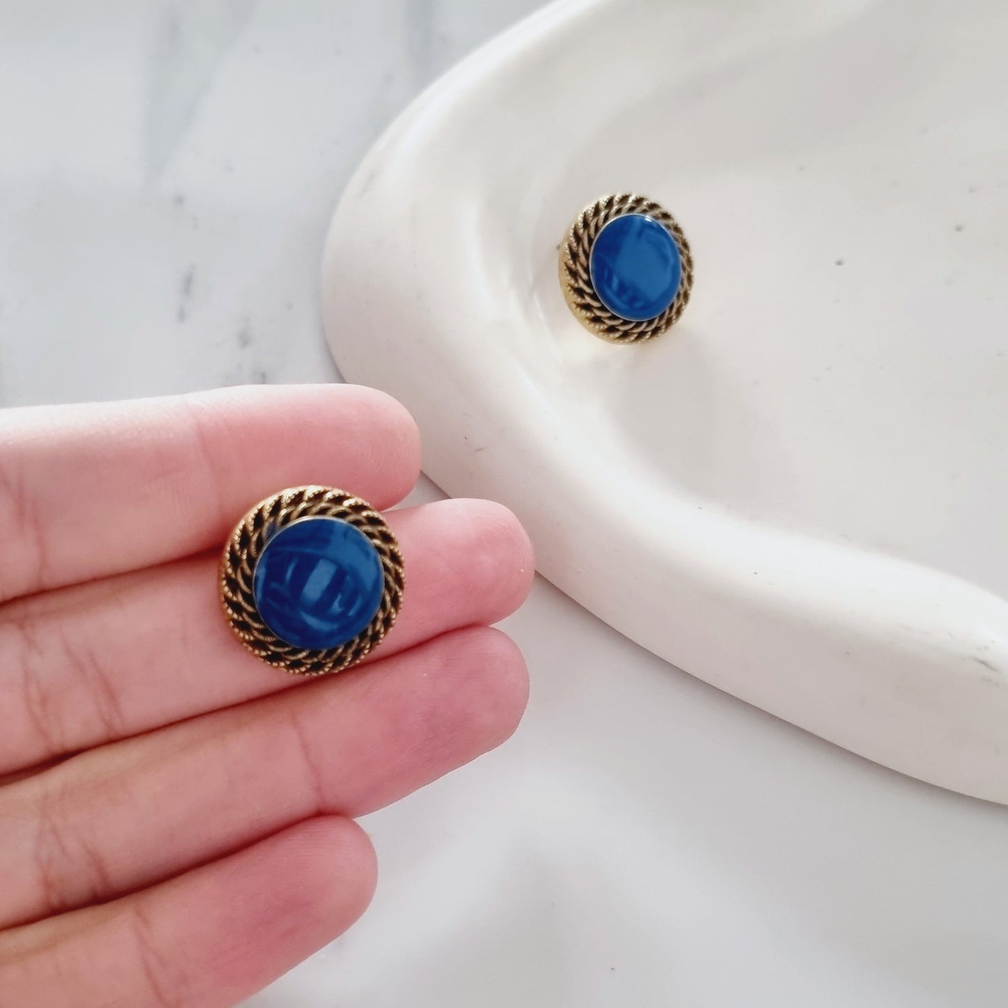 Vintage earrings - Blue