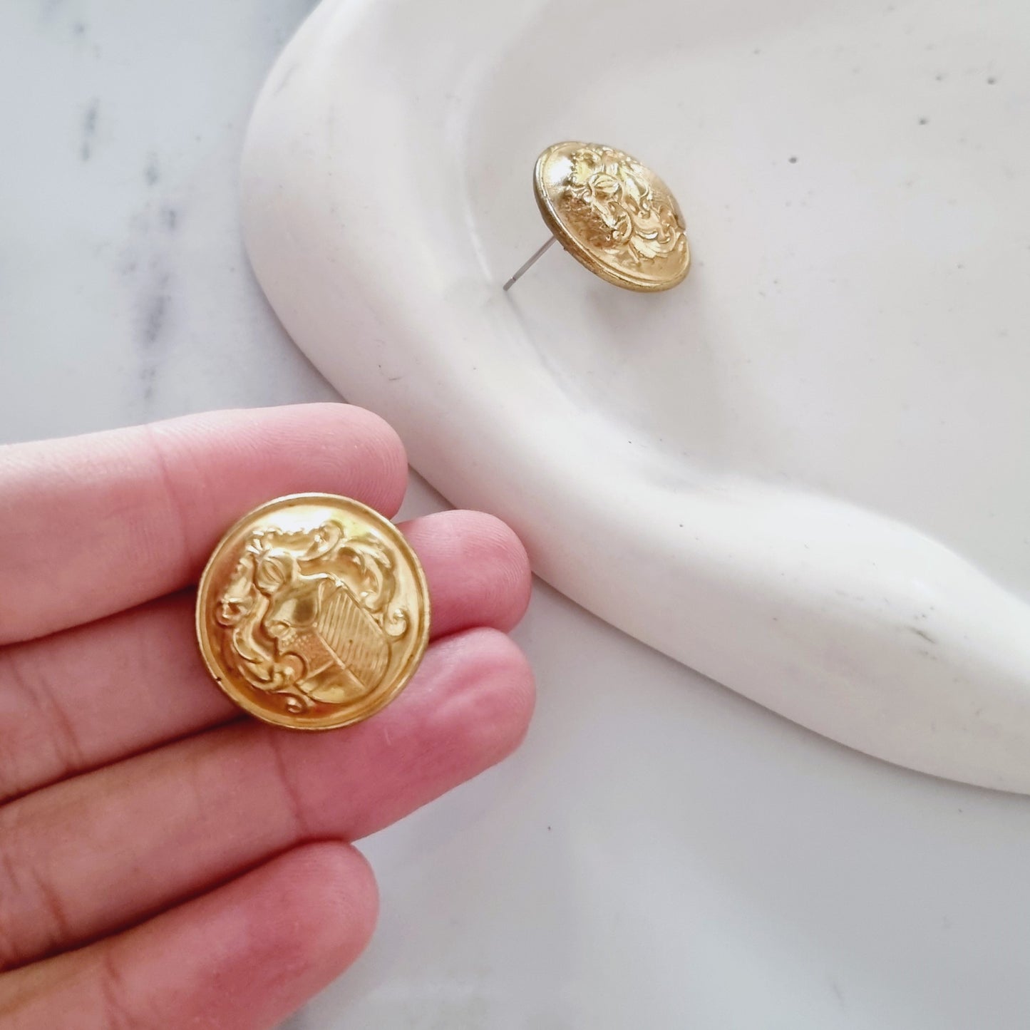 Vintage earrings - Gold nautica