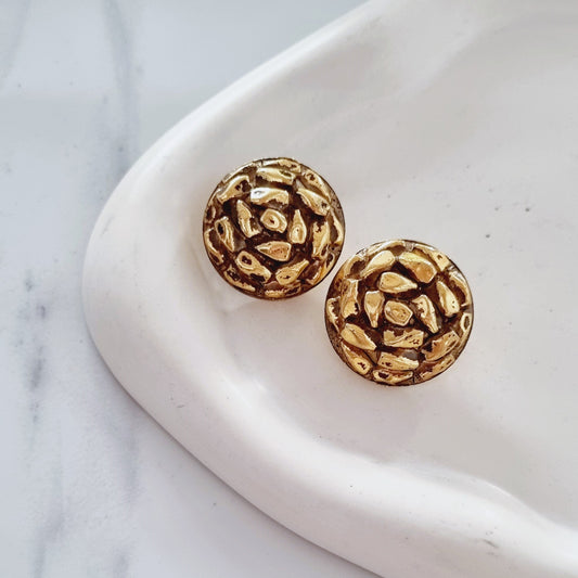 Vintage earrings - Gold pines