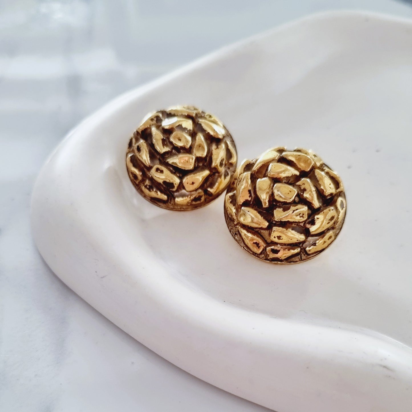 Vintage earrings - Gold pines