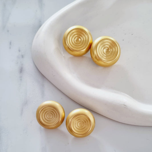 Vintage earrings - Gold labyrinths