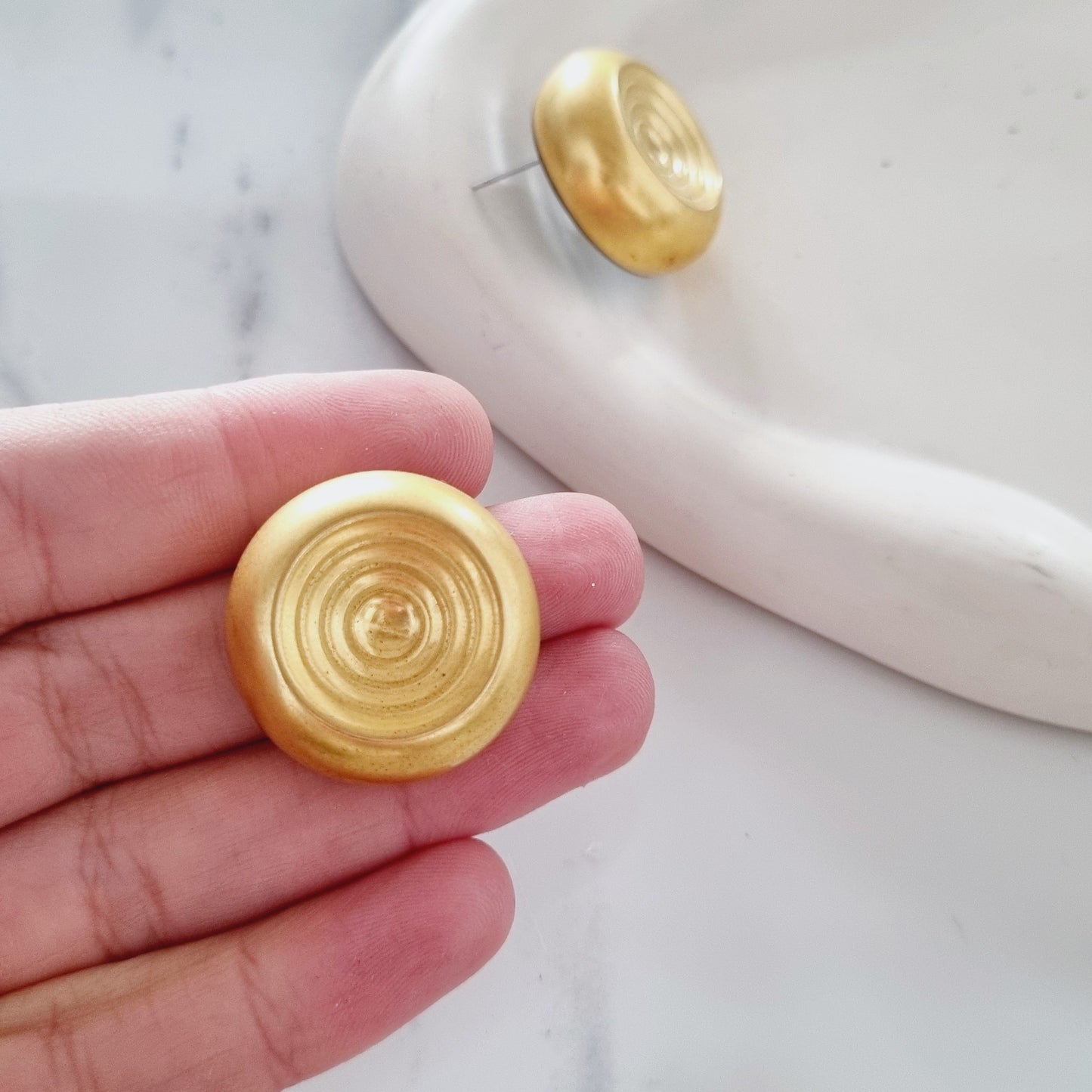 Vintage earrings - Gold labyrinths