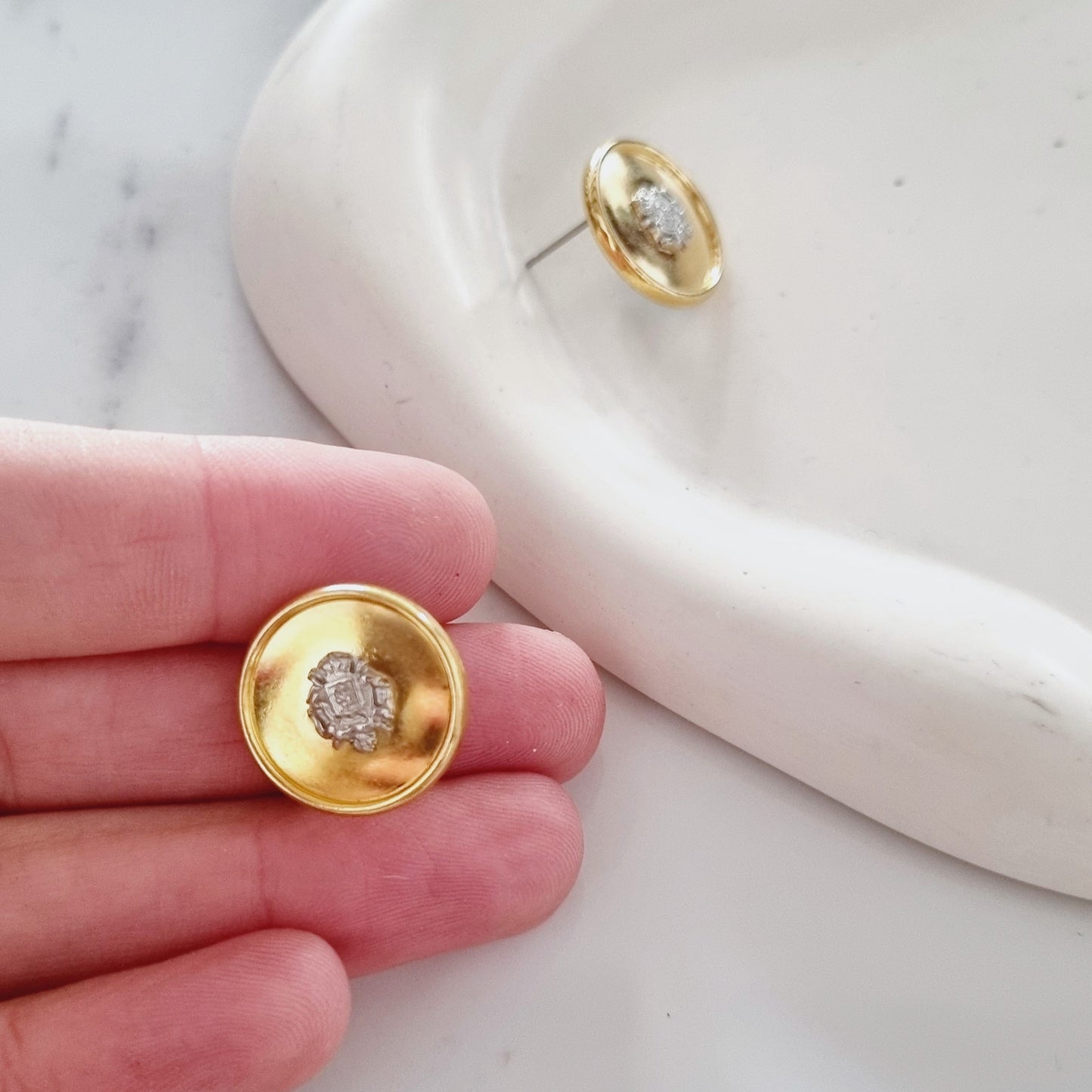 Vintage earrings - Shiny gold (2 options)