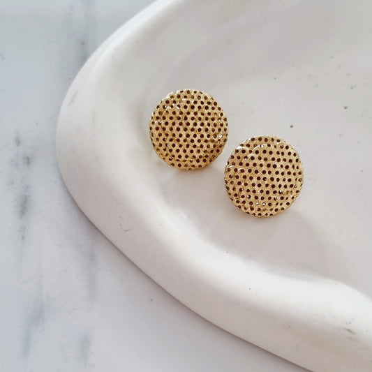 Vintage earrings- Gold void