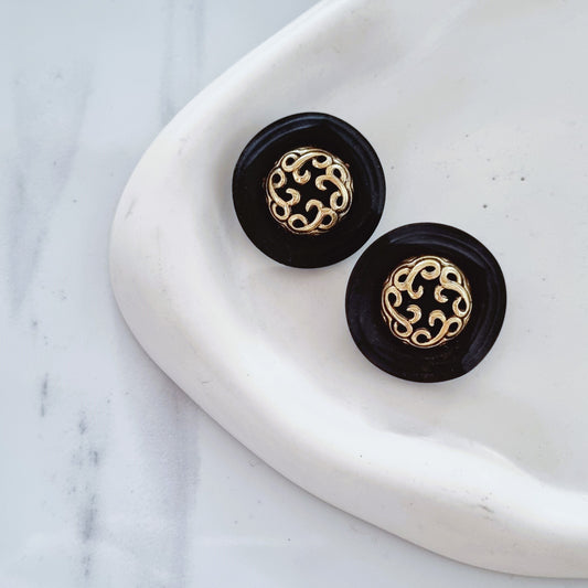 Vintage earrings - Big black