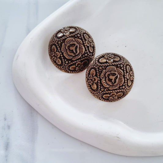 Vintage earrings - big bronze 2