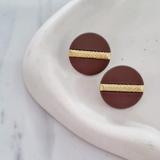 Vintage earrings - Brown