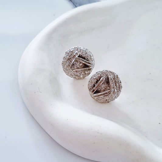 Vintage earrings - SIlver lines