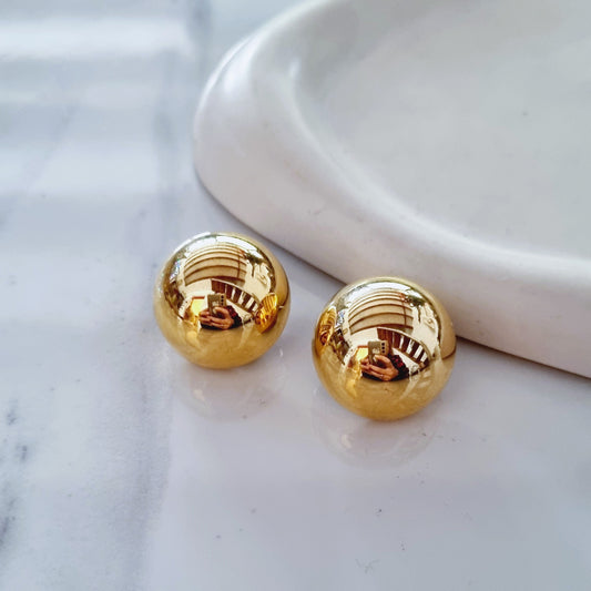 Vintage earrings - Gold speakers