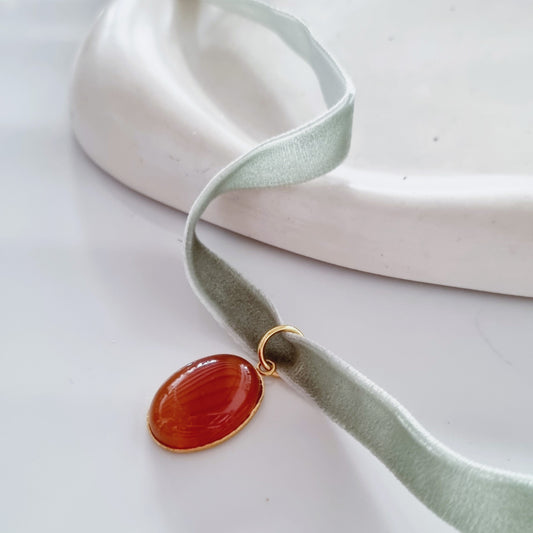 Jade choker (orange)