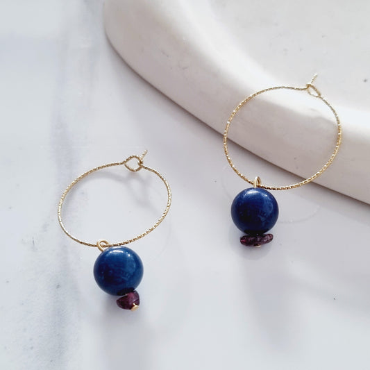 Blue jade earrings