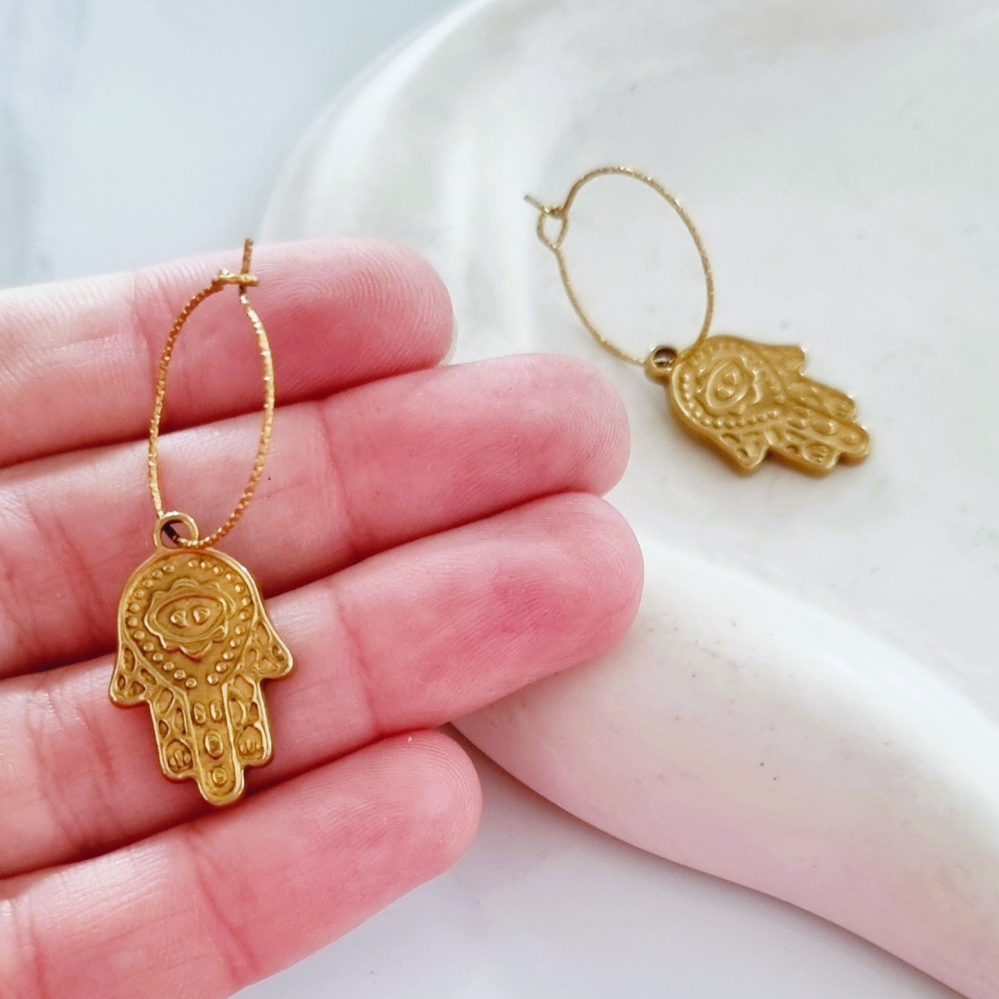 Hamsa earrings