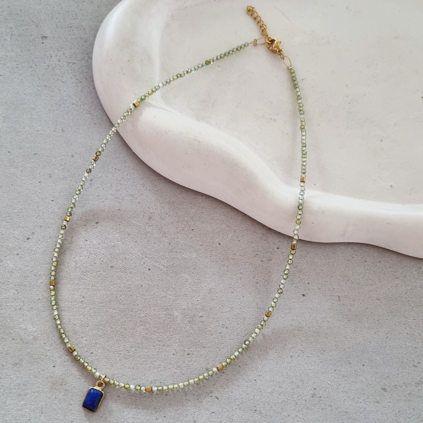 Green moonstone necklace