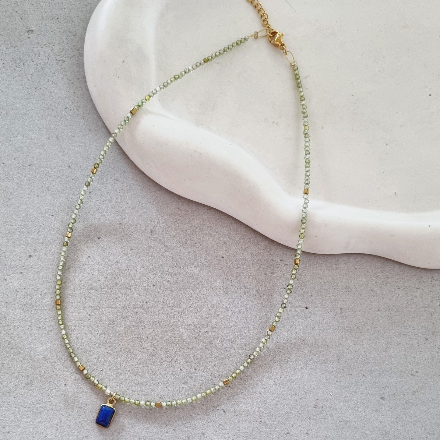 Green moonstone necklace