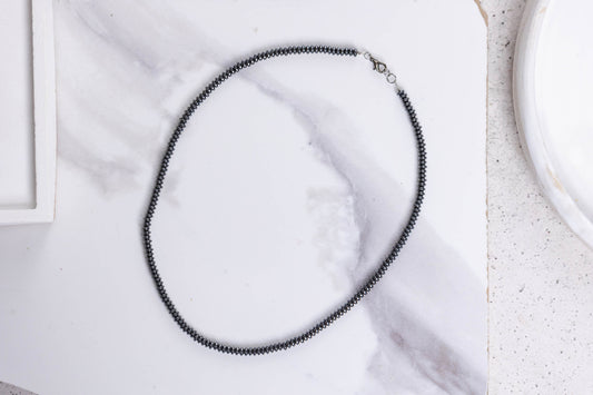 Gun hematite necklace