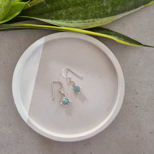 Aqua stone earrings